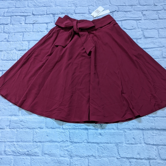 Women's High Waist A-Line Pockets Skirt Skater Flared Midi Skirt in Size M - Picture 8 of 9
